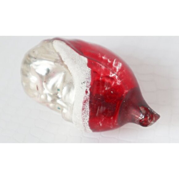 Vintage Mercury Glass Santa Christmas Tree Ornament 1940s - Picture 5 of 6